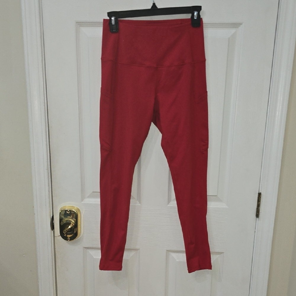Match RED leggings Womans Small